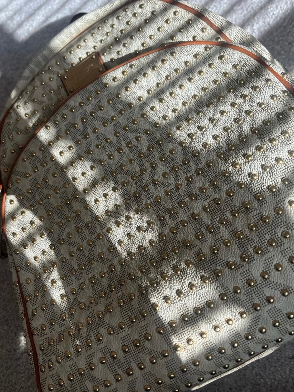 Michael Kors Gold Studded Backpack